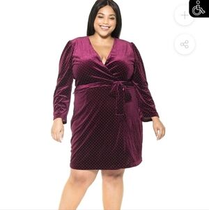 ALEXIA ADMORAMELIA WRAP DRESS - PLUS SIZE 3X